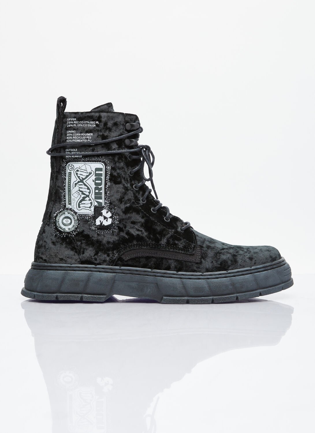 1992 Crushed Velvet Boots -  Boots Black Eu