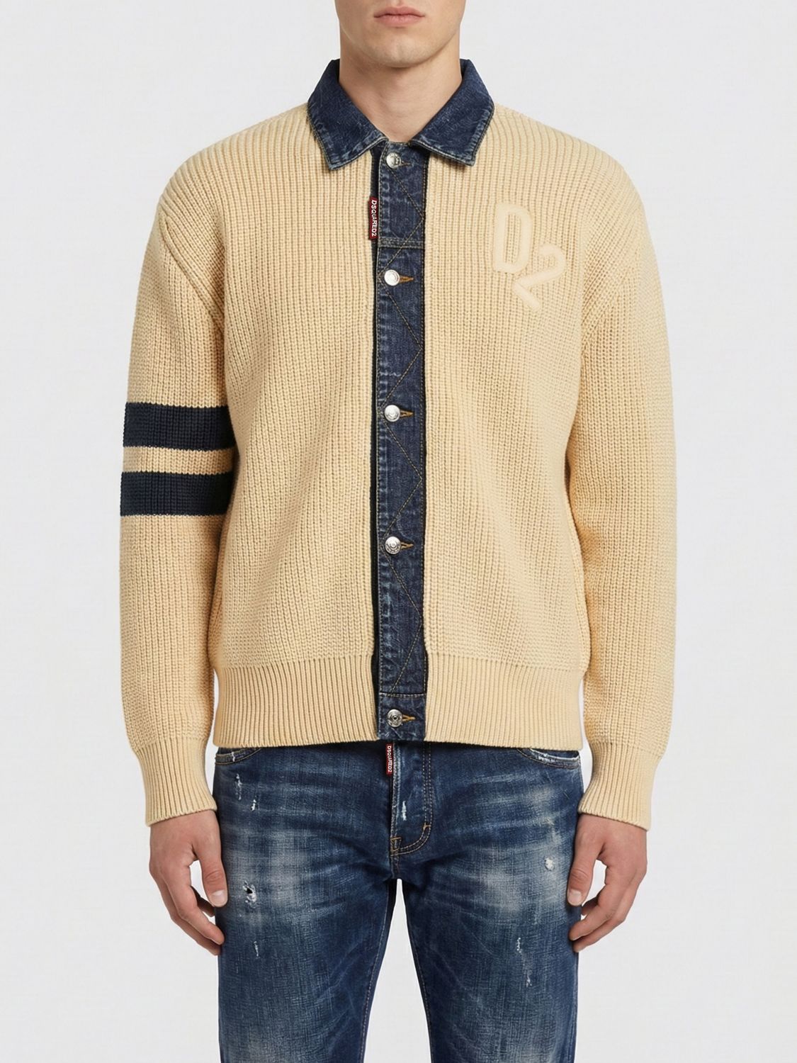 Cardigan Men color Beige