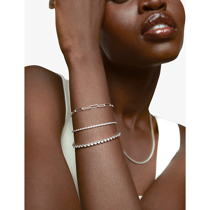 Womens Sterling Silver Rope Recycled Sterling-silver Chain Bracelet 
