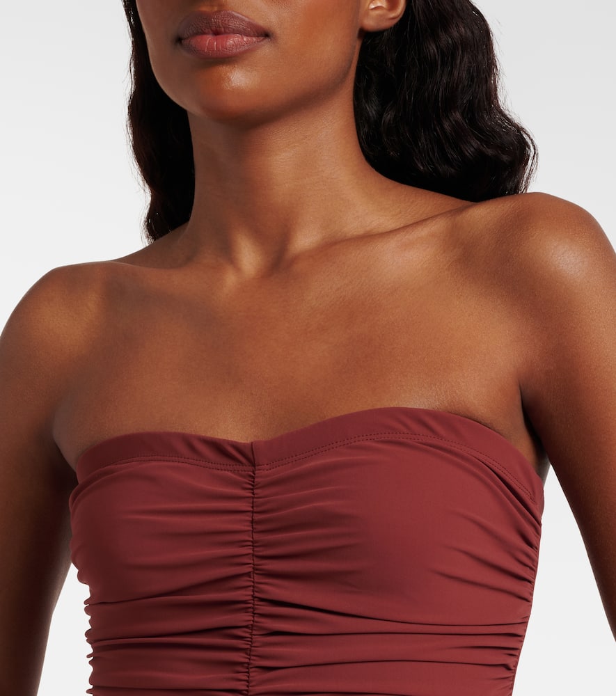 Basics ruched bandeau swimsuit