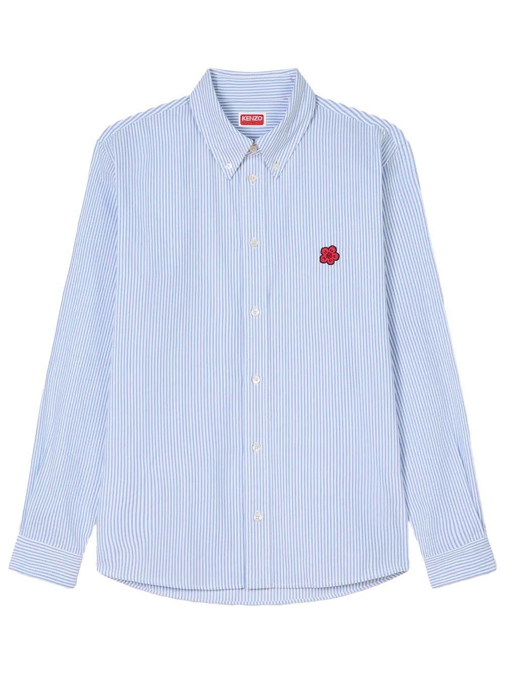 `Boke Flower` Embroidered Casual Shirt In Seersucker Cotton