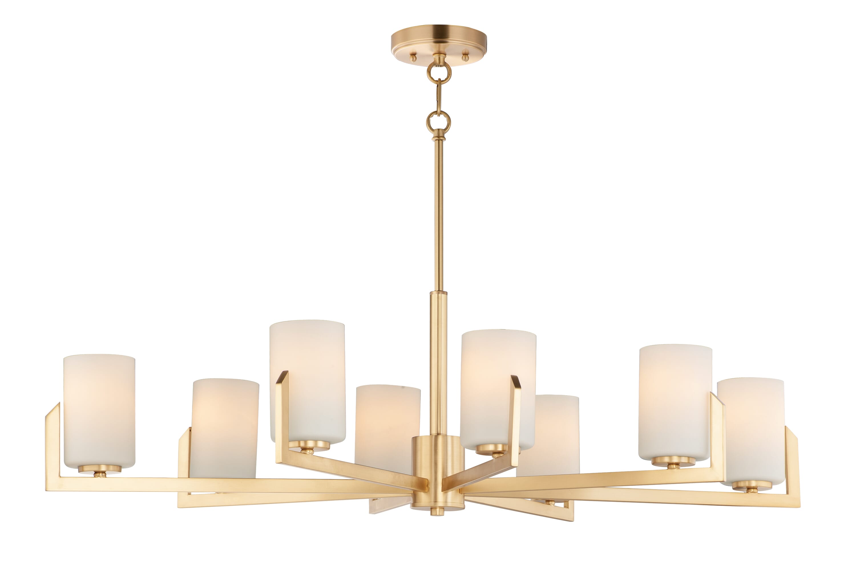 Maxim Dart 8-Light Transitional Chandelier in Satin Bra