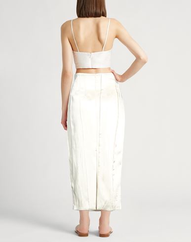 Woman Midi skirt Off white Size 8 Polyester