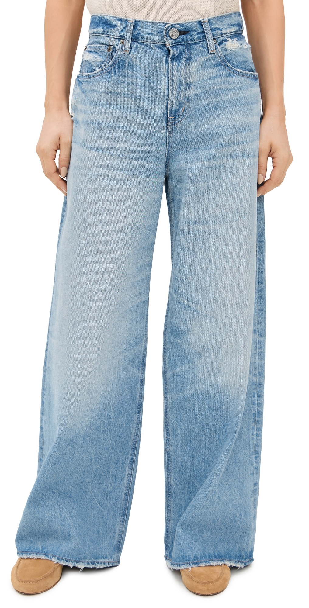 MOUSSY VINTAGE Mv Lowell Super Wide Pants Light Blue