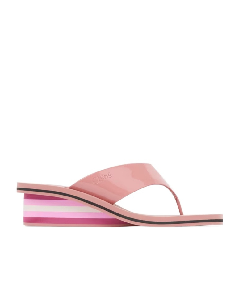 Swimming Cool striped wedge sandals