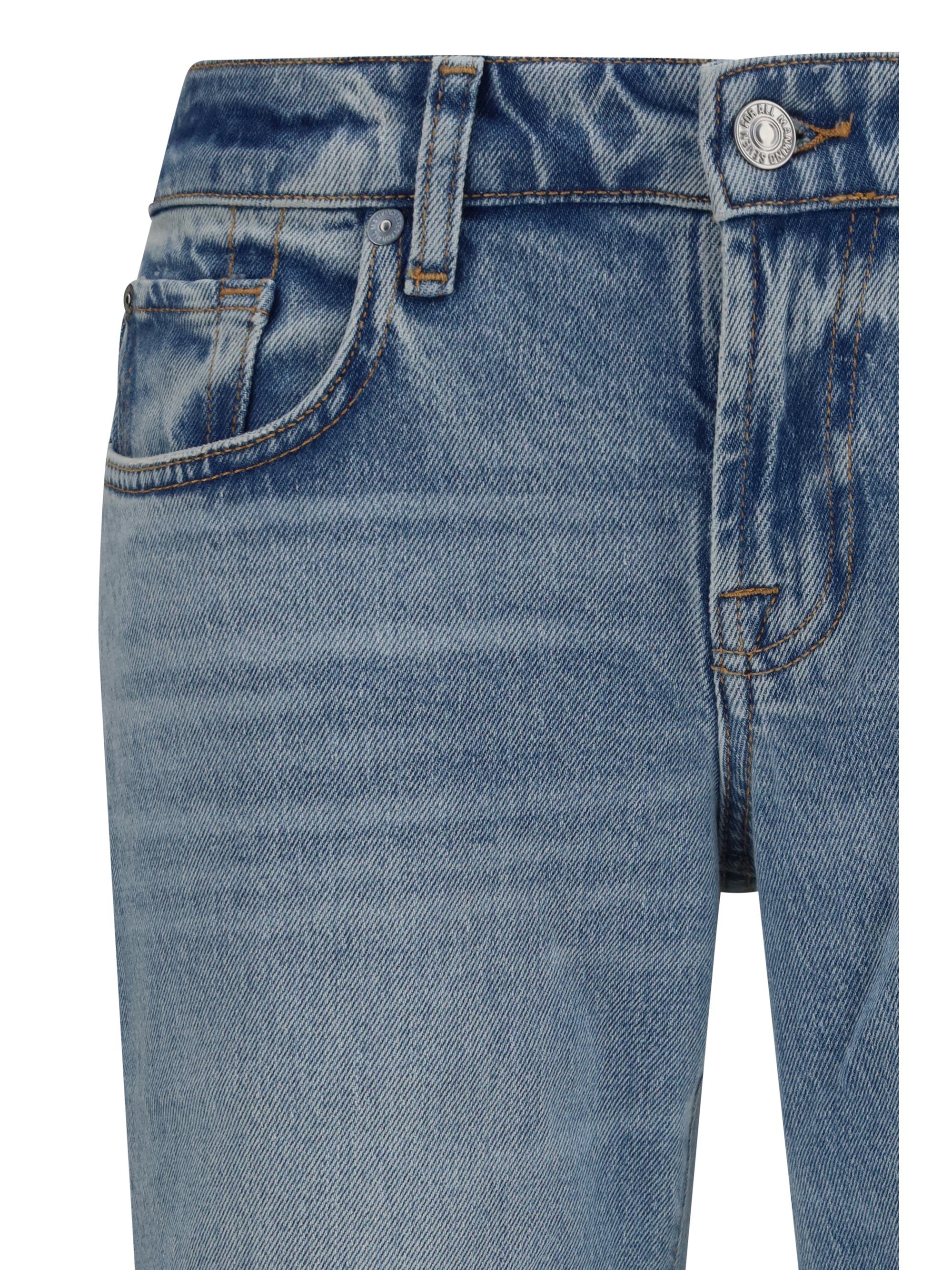 Low-Rise Five-Pocket Jeans — Blue