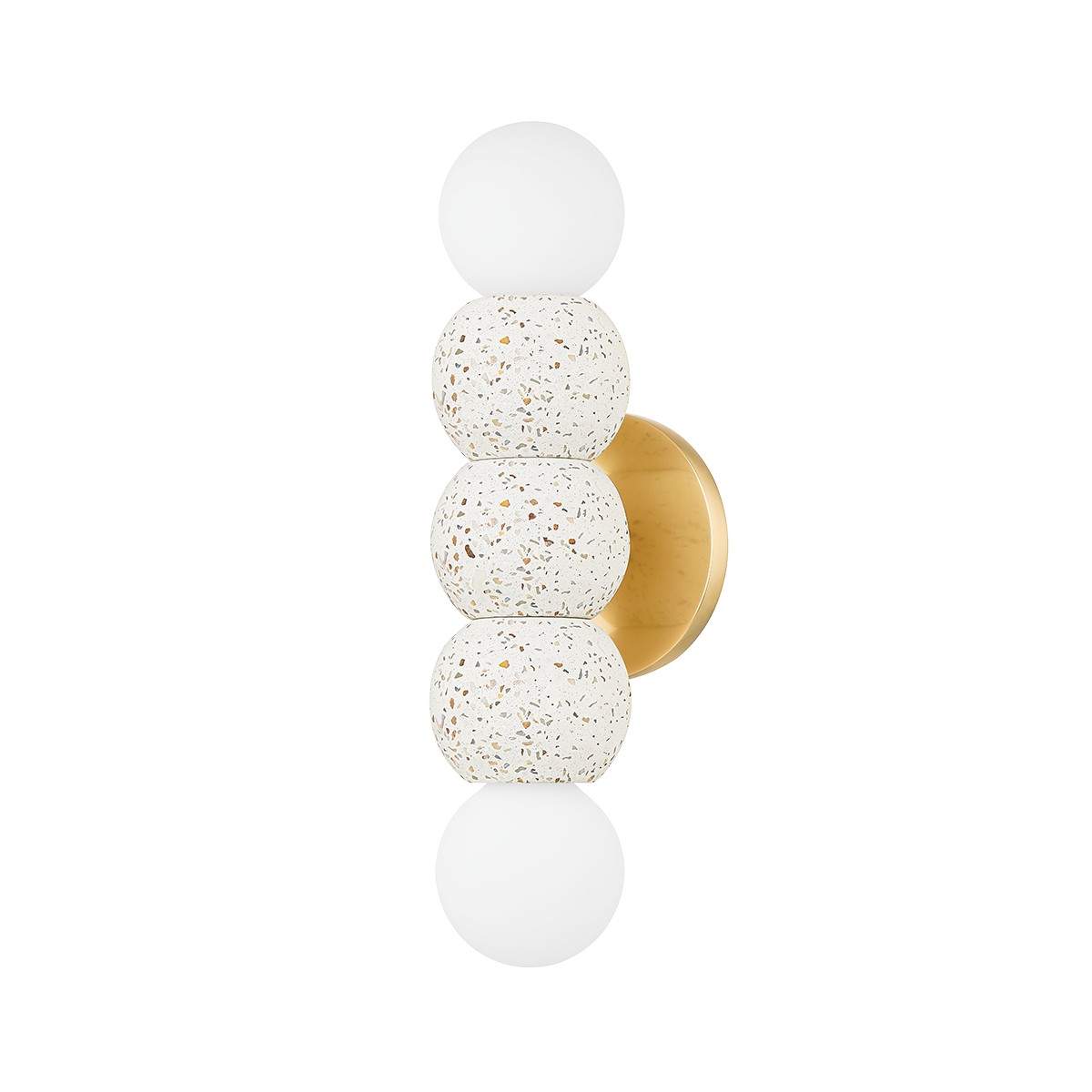 Aged Brass Two Light Wall Sconce from the Paola Collection