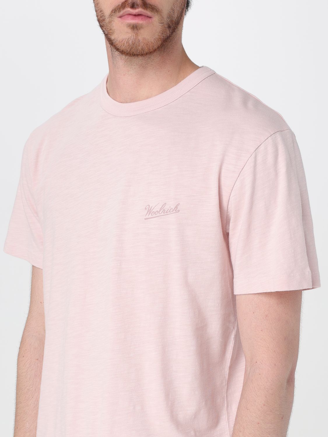 T-Shirt WOOLRICH Men color Pink