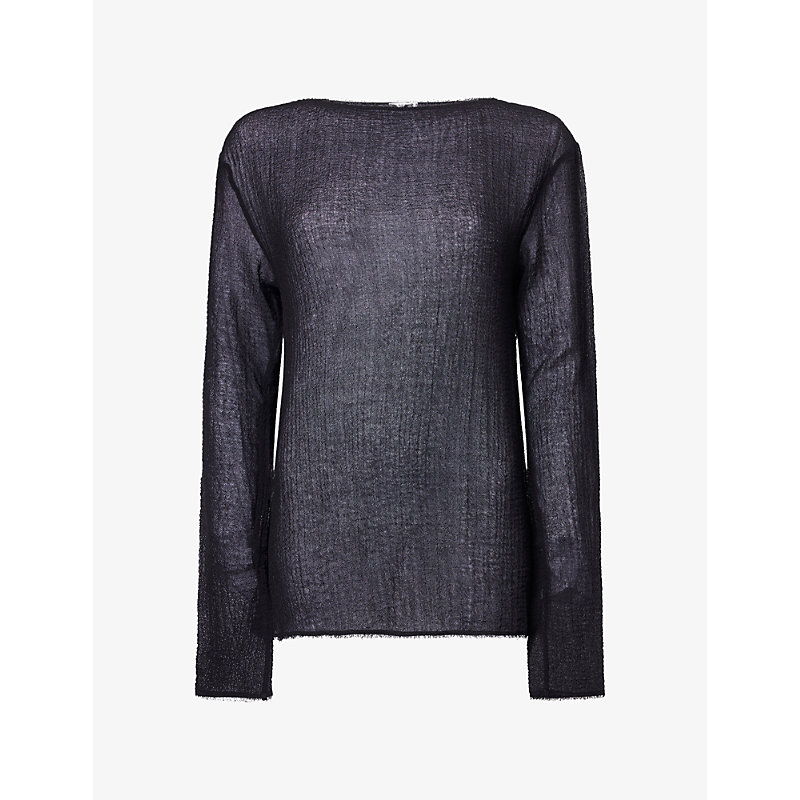 Womens Alba Semi-Sheer Wool Top