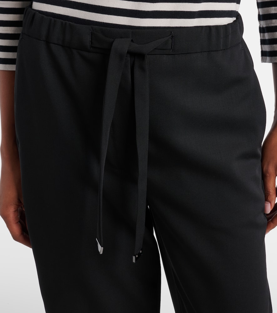 Argenta virgin wool crêpe wide-leg pants