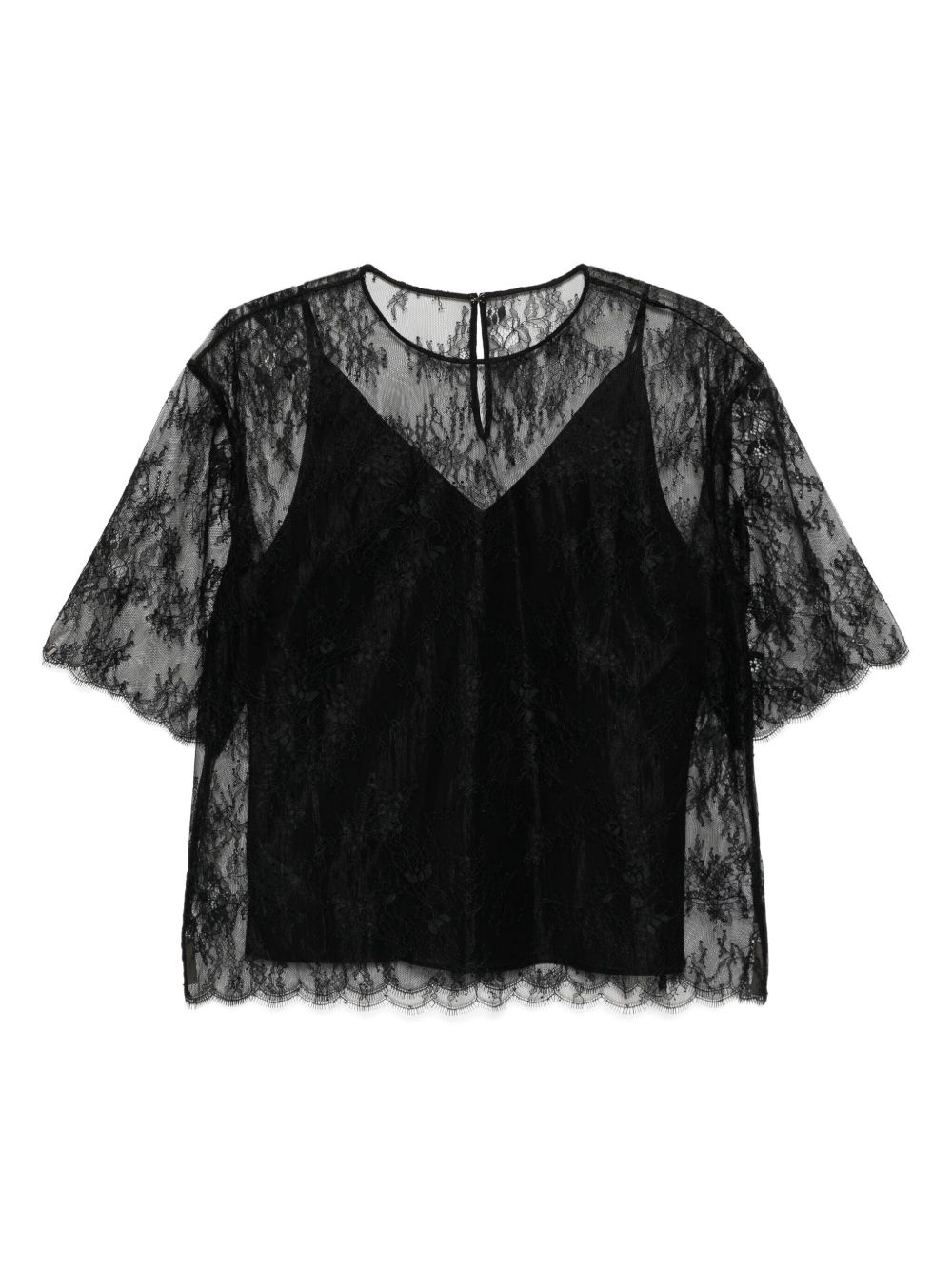LESS laced top - Black