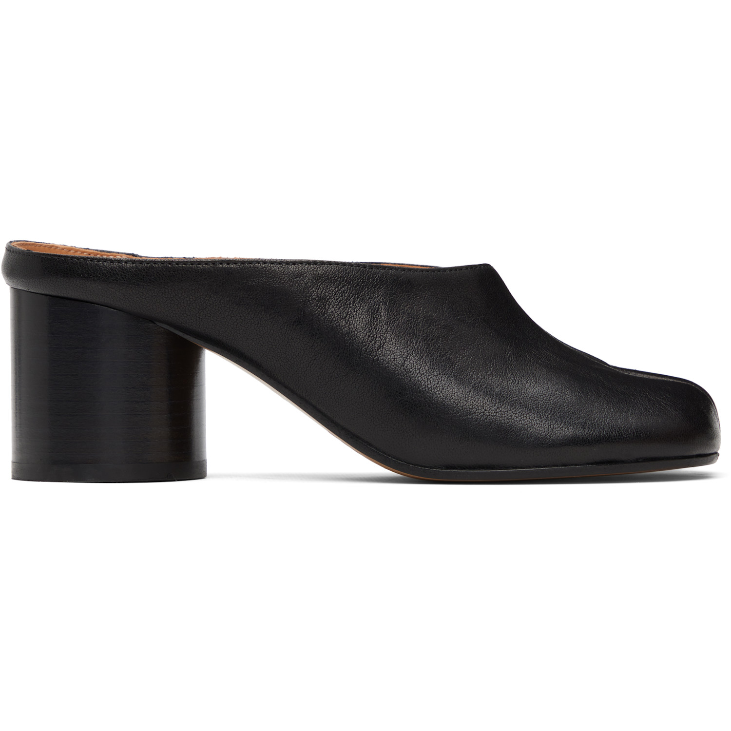 Black Tabi Décolleté Mule Heels