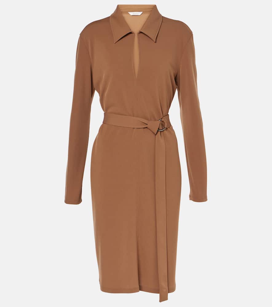 Dorema belted jersey minidress