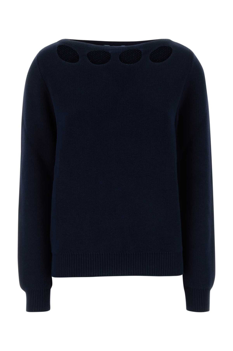 Navy Blue Cotton Sweater