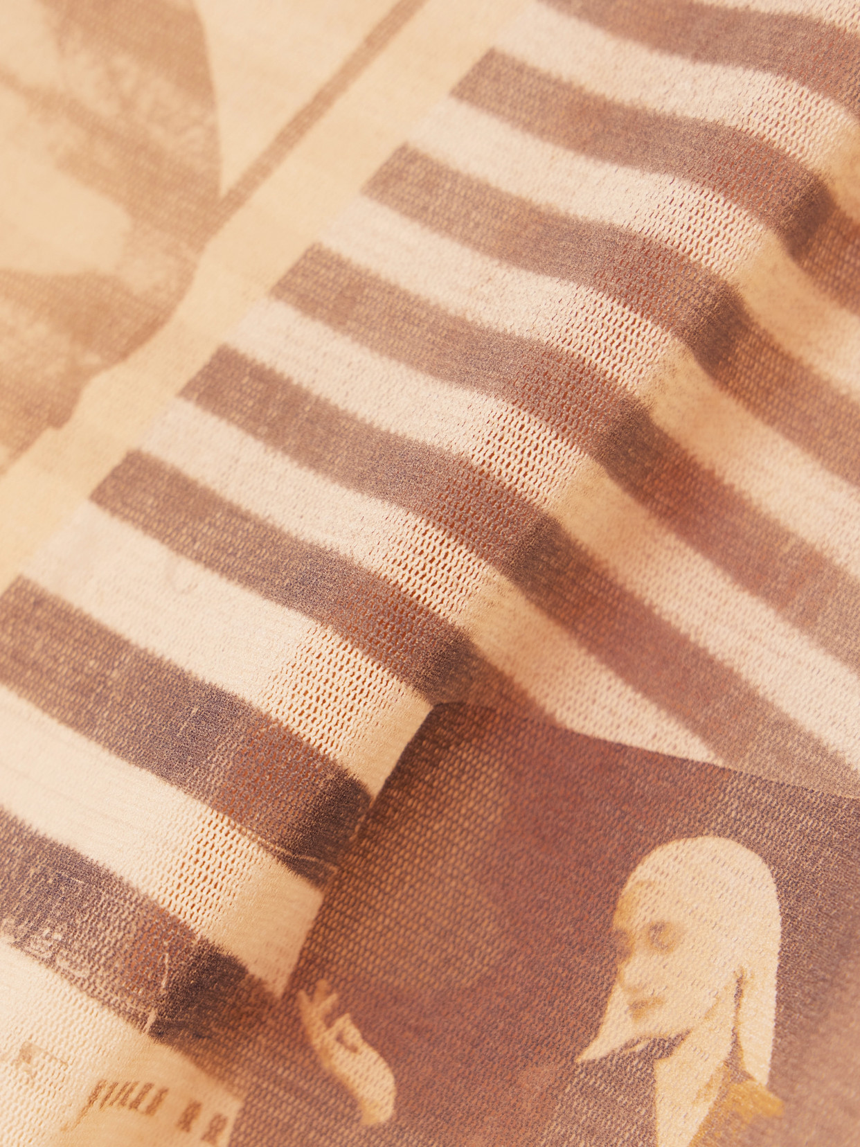 Journal Printed Mesh Top - Neutrals
