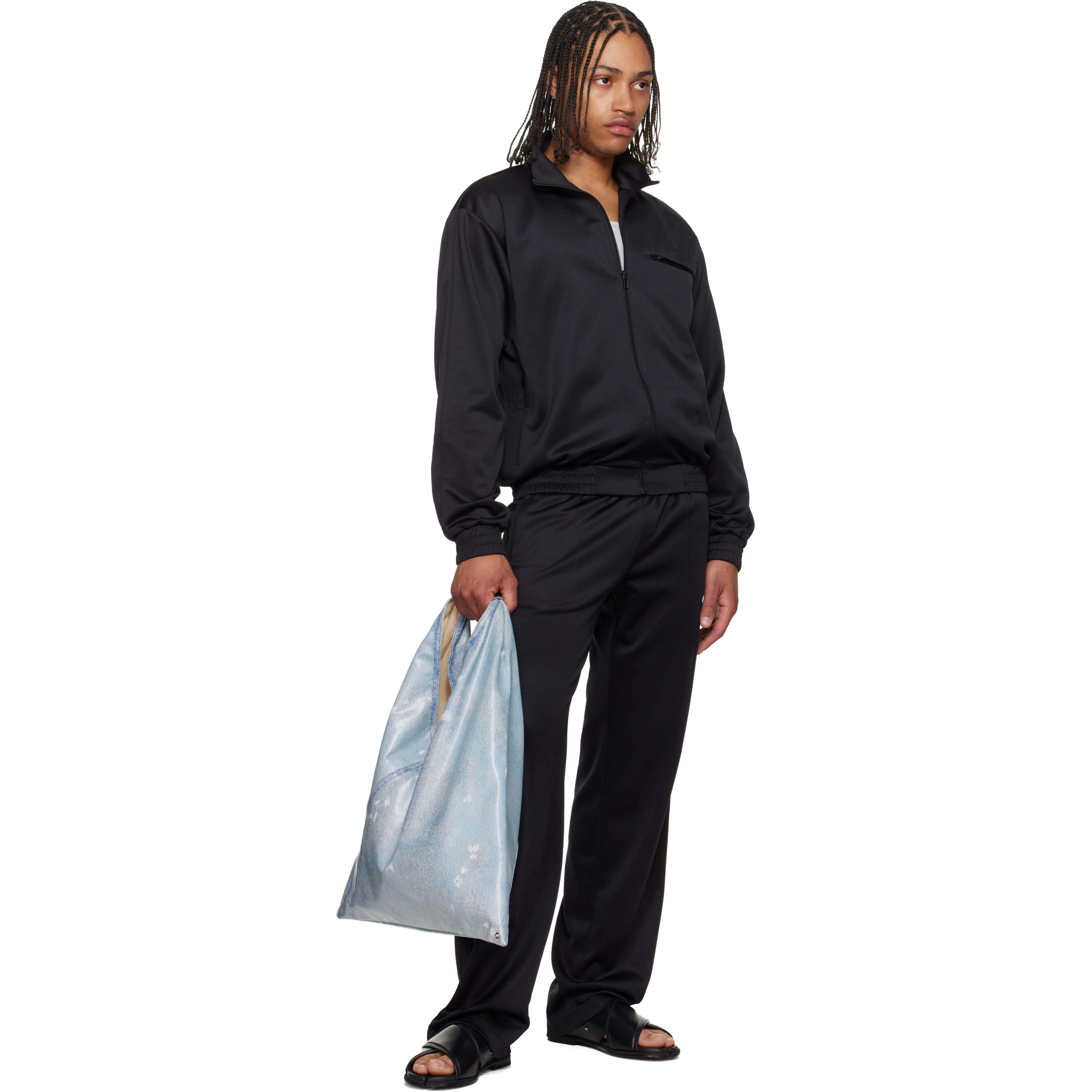 Black Embroidered Logo Track Jacket