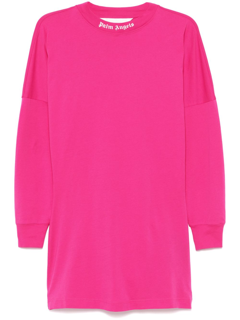 Curved-logo mini dress - Pink