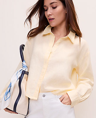 Ann Taylor The Linen Button Down Shirt