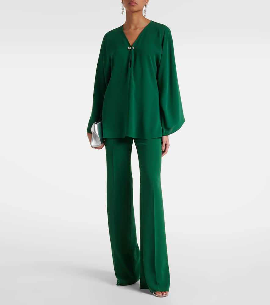 Umile crystal-embellished cady blouse
