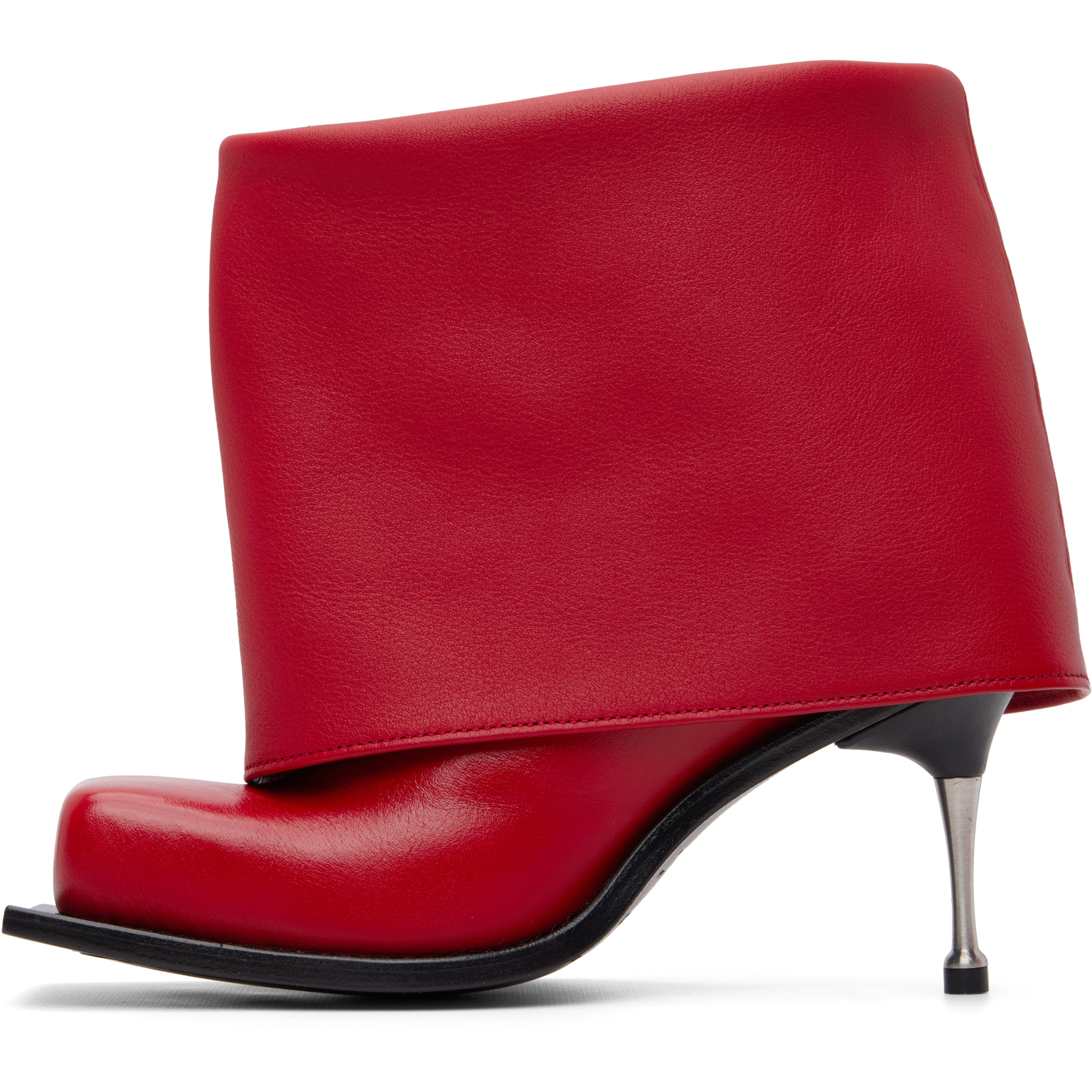 Red Iman Stiletto Heel Boots