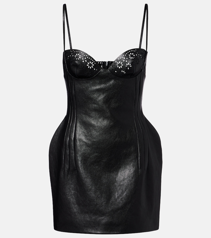Leather minidress