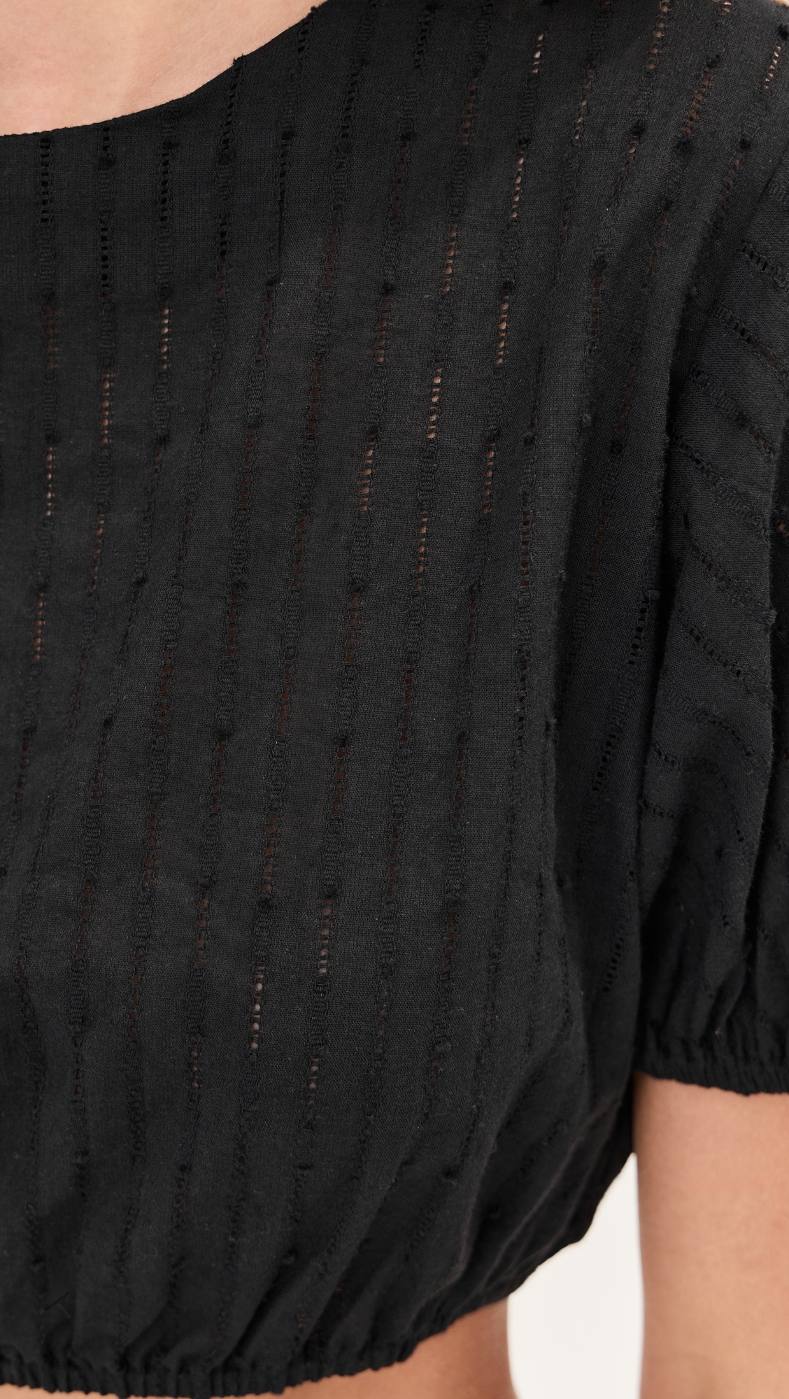 Lillian Eyelet Blouse Black
