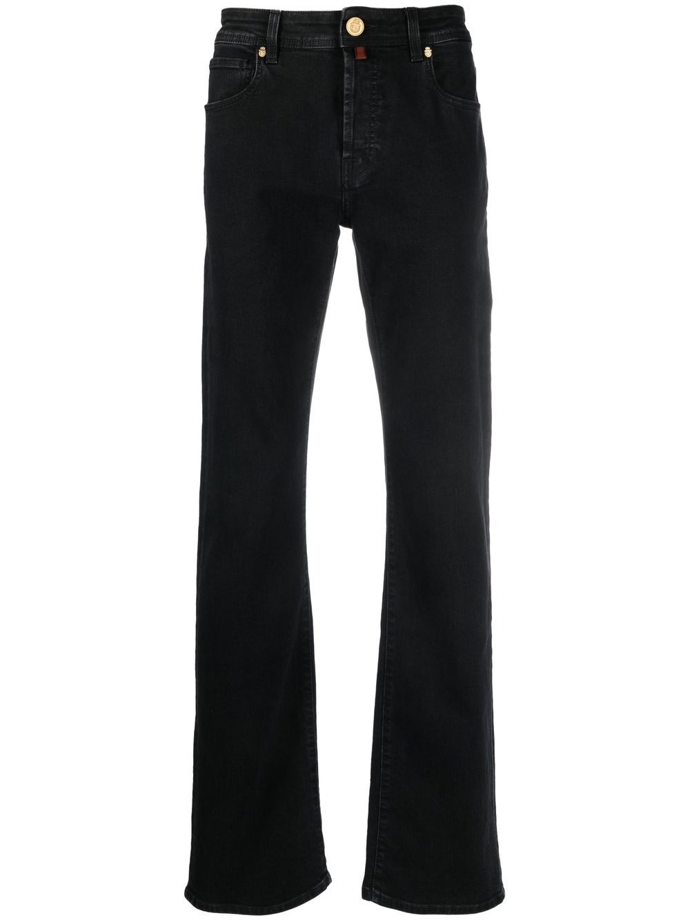 Logo-patch denim jeans - Black