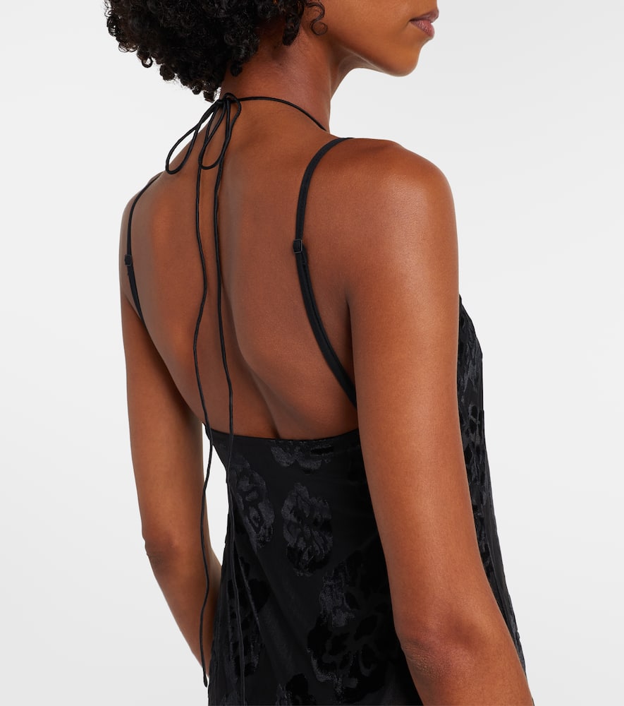Vittoria embroidered sheer maxi dress