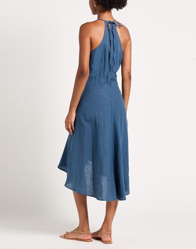 Woman Maxi dress Slate blue Size 6 Linen