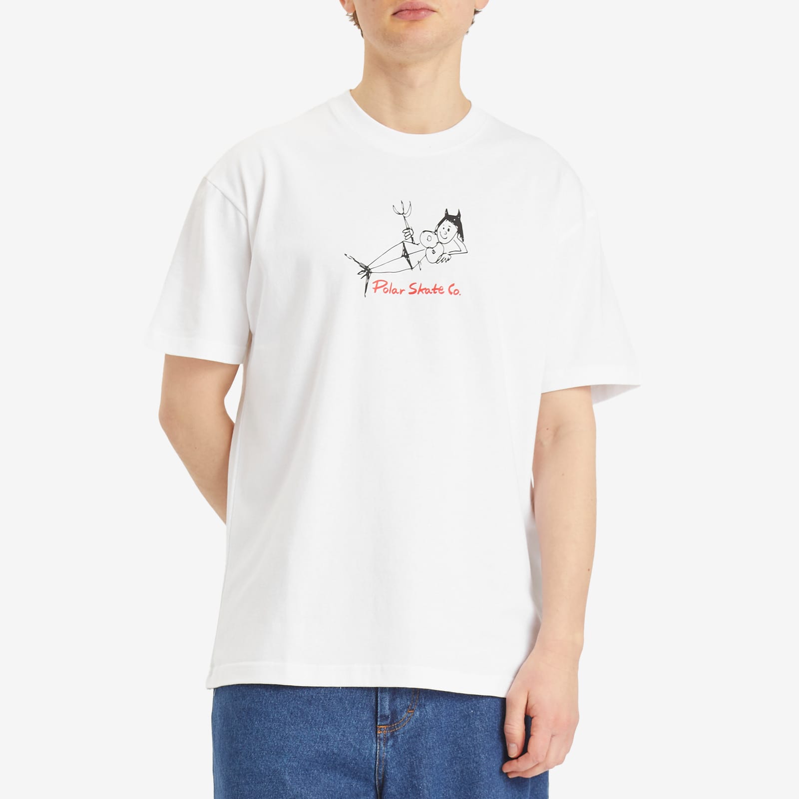 Polar Skate Co. Men's Devil Woman T-Shirt in White