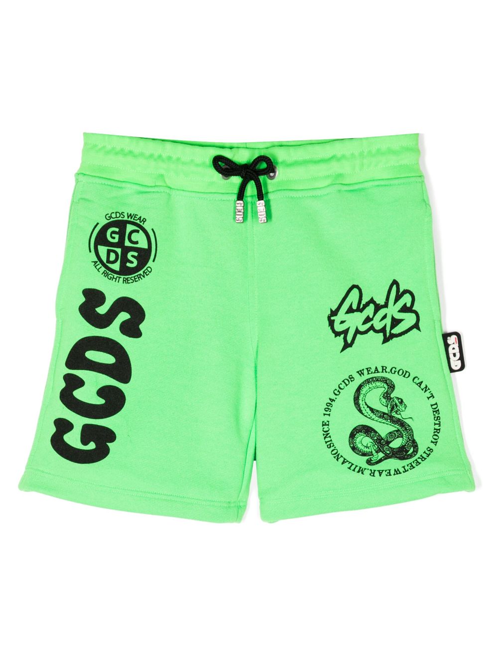 Logo-print track shorts - Green