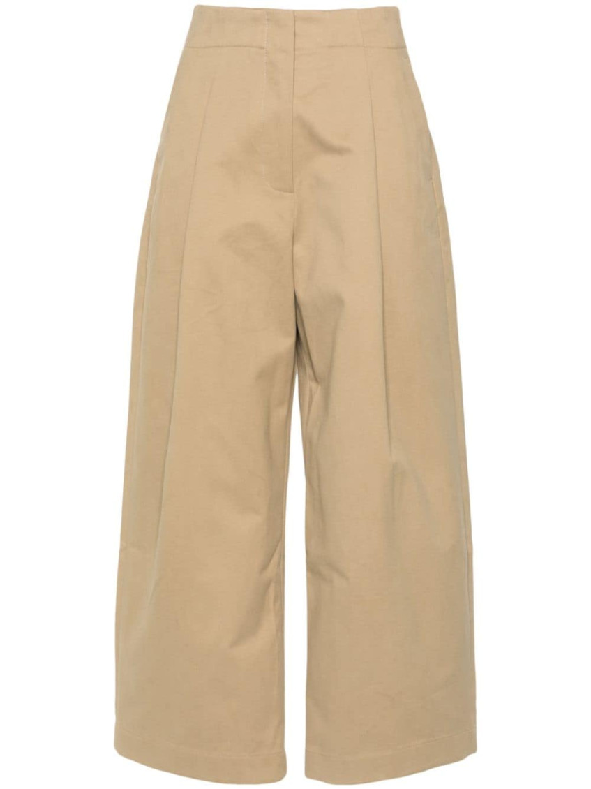 Cotton Wide-leg Trousers