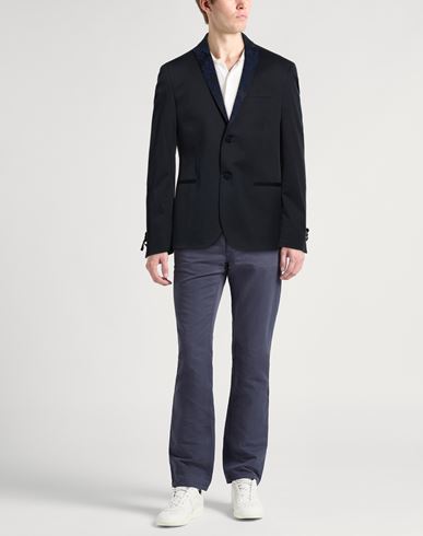 Man Blazer Midnight blue Size 44 Cotton, Elastane