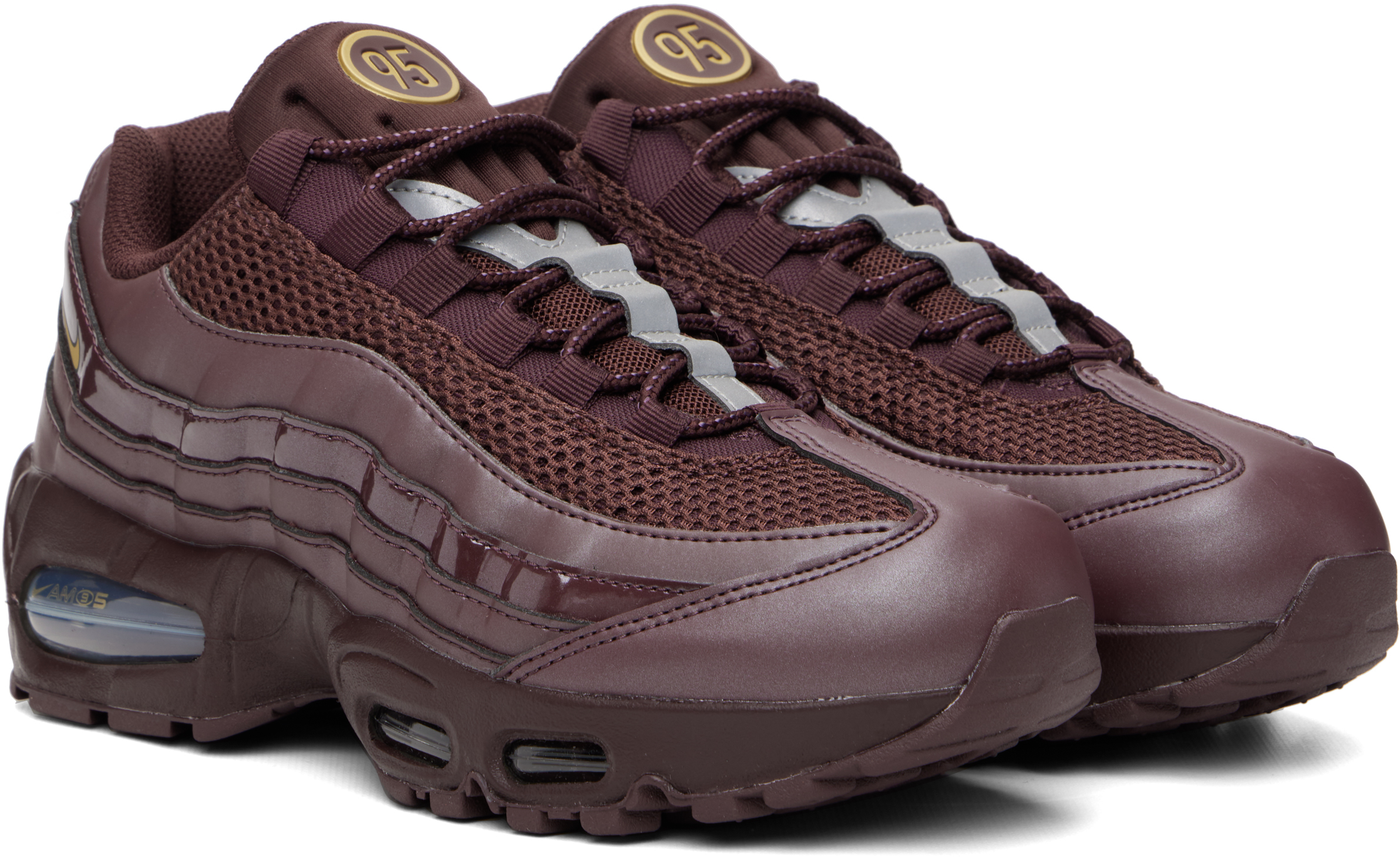 Burgundy Air Max 95 Big Bubble Sneakers