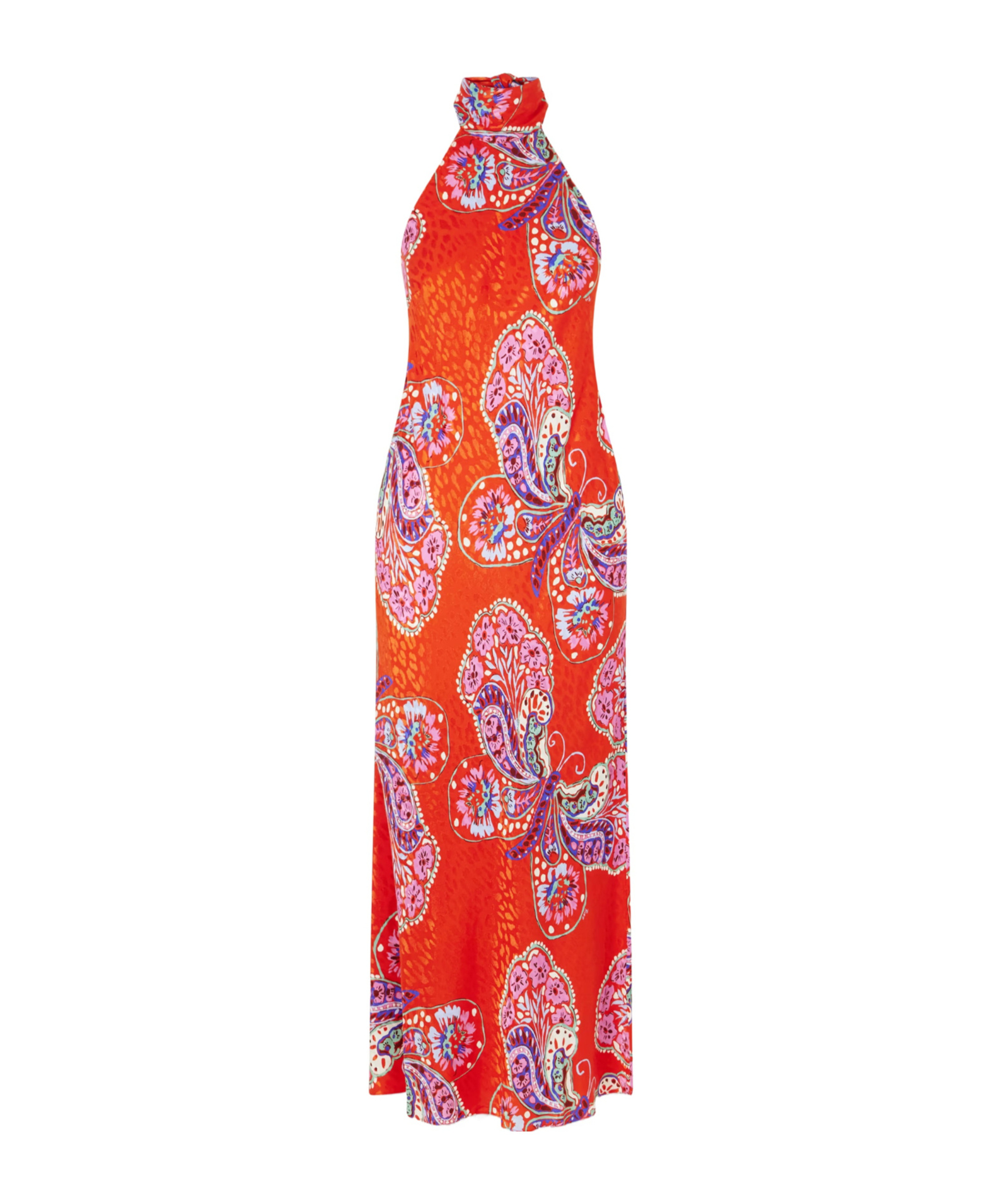 Maura printed satin midi dress
