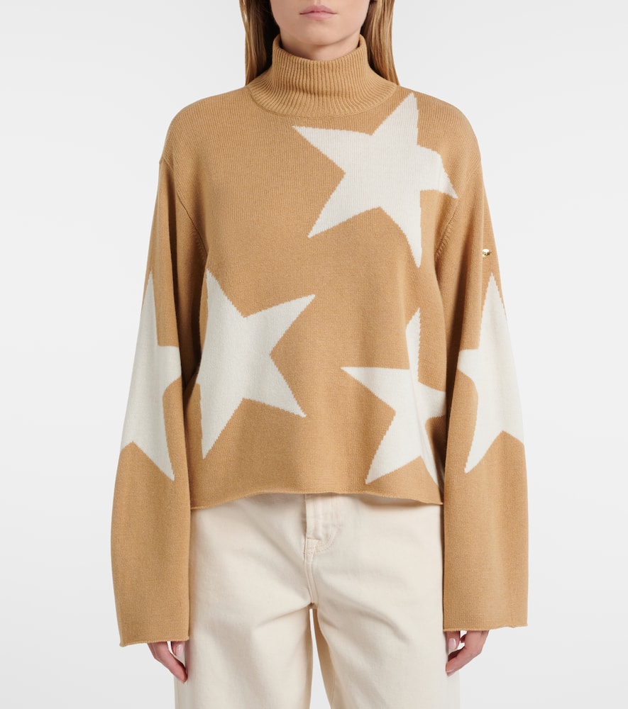 Wool-blend turtleneck sweater
