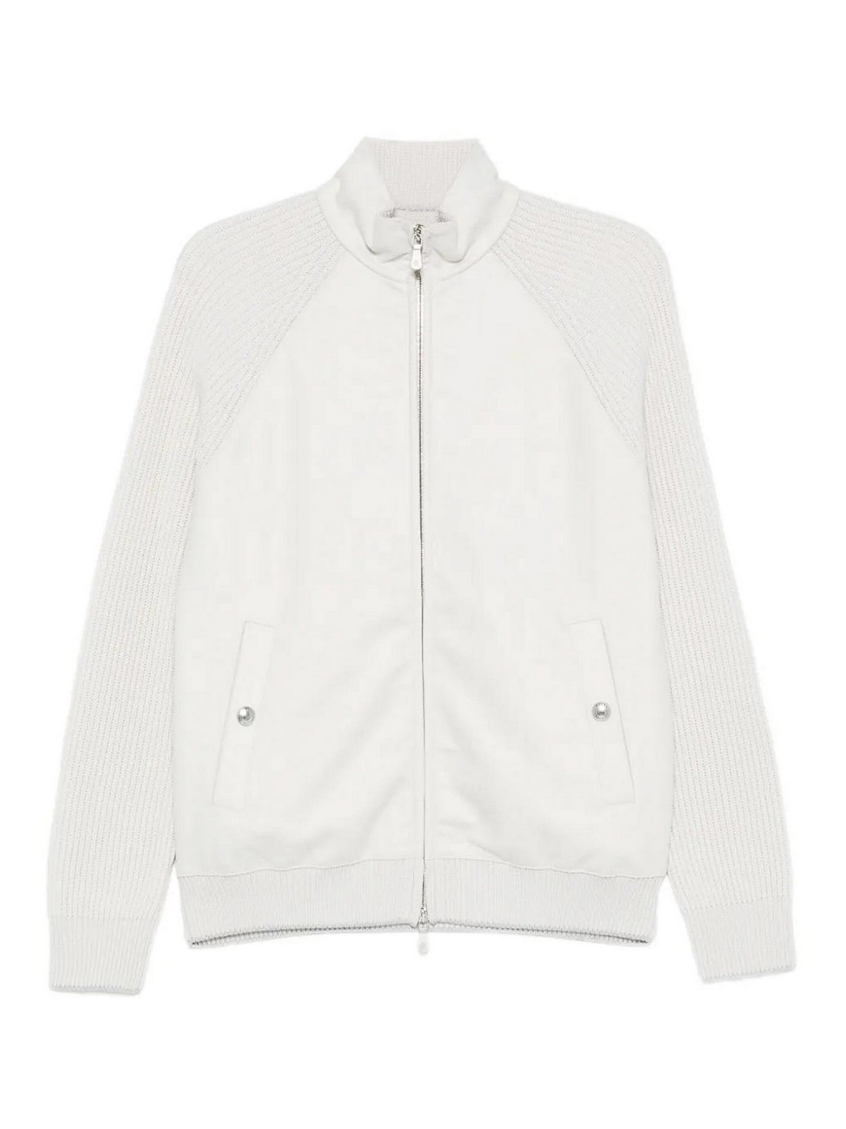 Full Zip Jacket Sand And Lt Gray