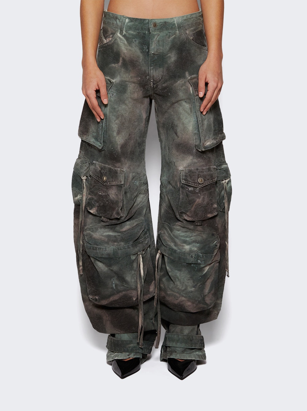 Camouflage cargo jeans - Green