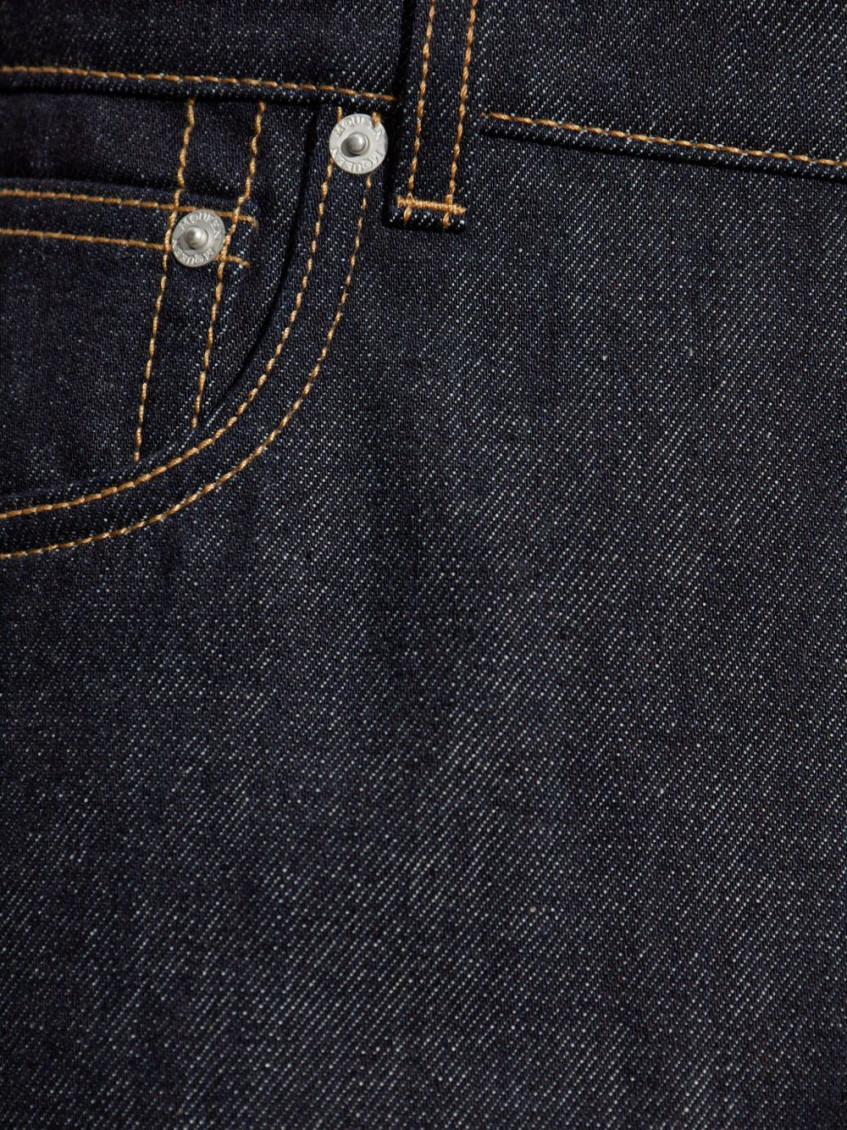 Navy Blue Wide Leg Jeans