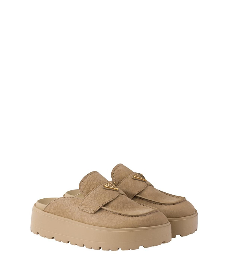 Women's Nubuck Flatform Mules