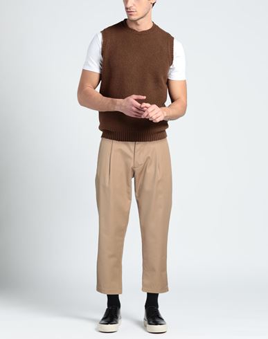 Original Vintage Style Man Pants Camel Size 32 Cotton, Virgin Wool