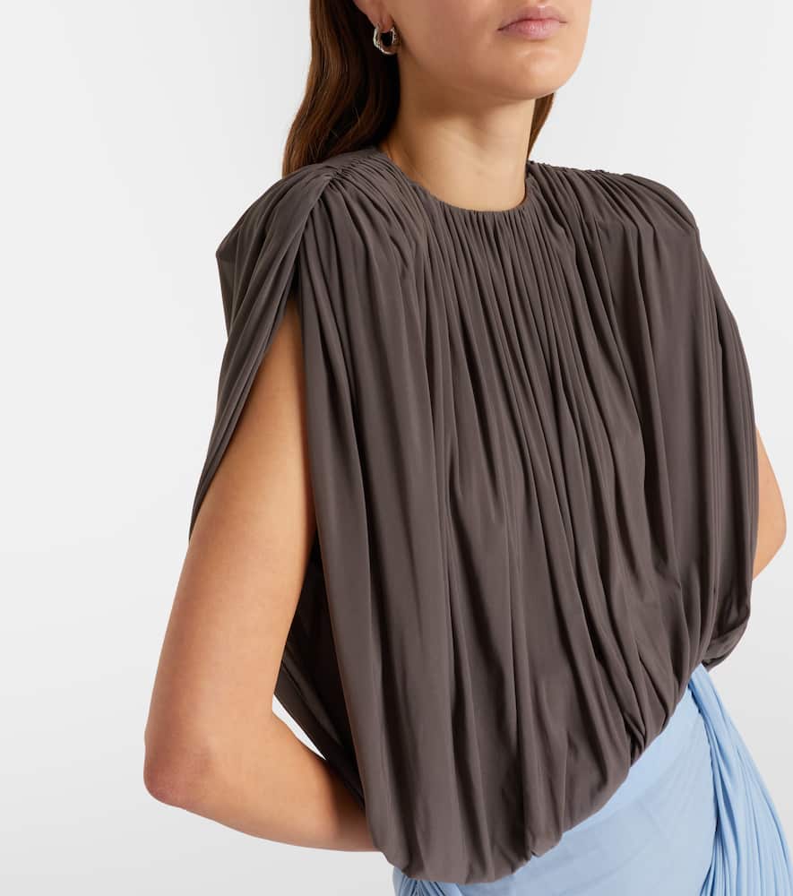 Draped jersey top