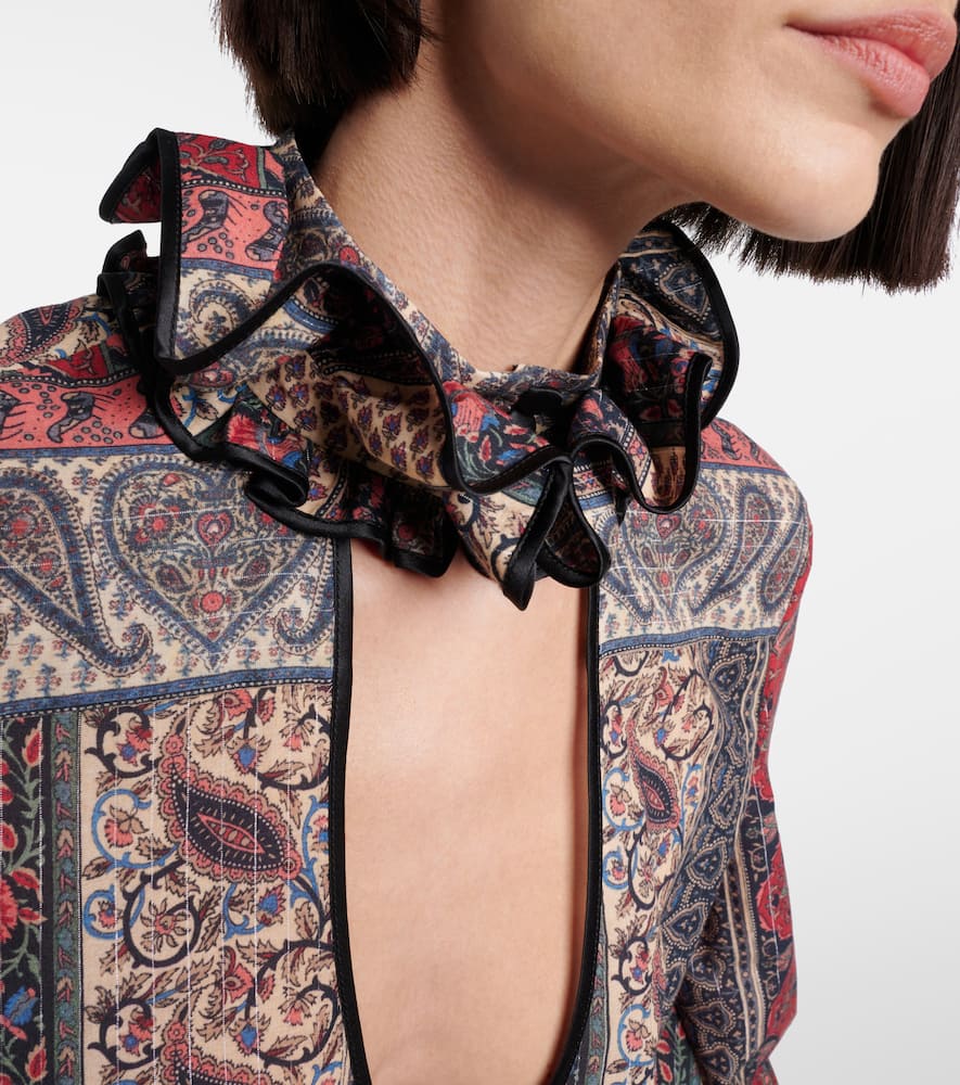 Paisley cotton mousseline blouse