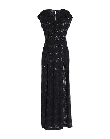 Woman Maxi dress Black Size 2 Polyamide, Elastane, Polyester