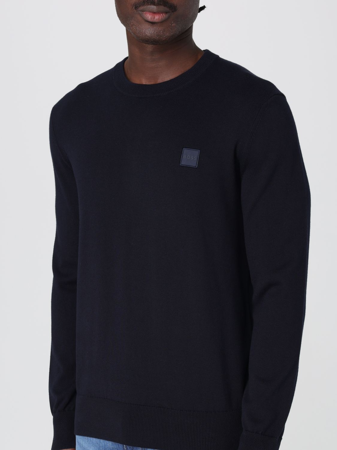 Sweater BOSS Men color Blue