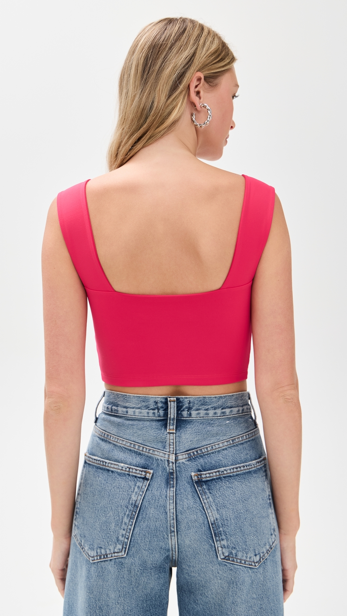 Essential Wide Strap Top Hibiscus