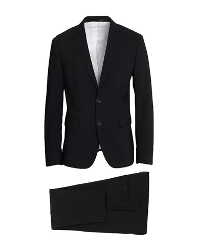 Man Suit Black Size 36 Virgin Wool, Elastane