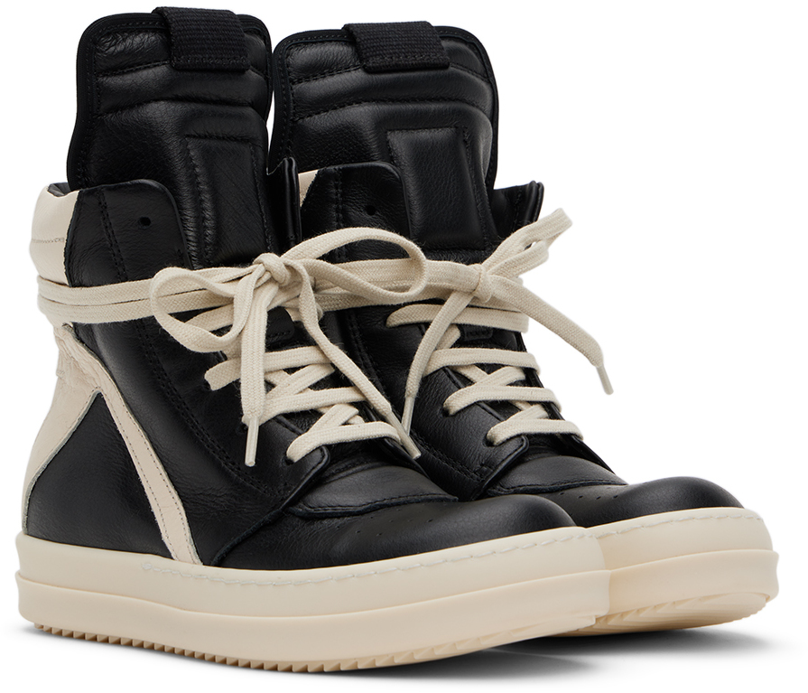 Rick Owens Kids Black Geobaskets Sneakers