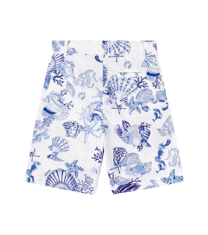 Versace Kids Trésor de la Mer cotton poplin shorts