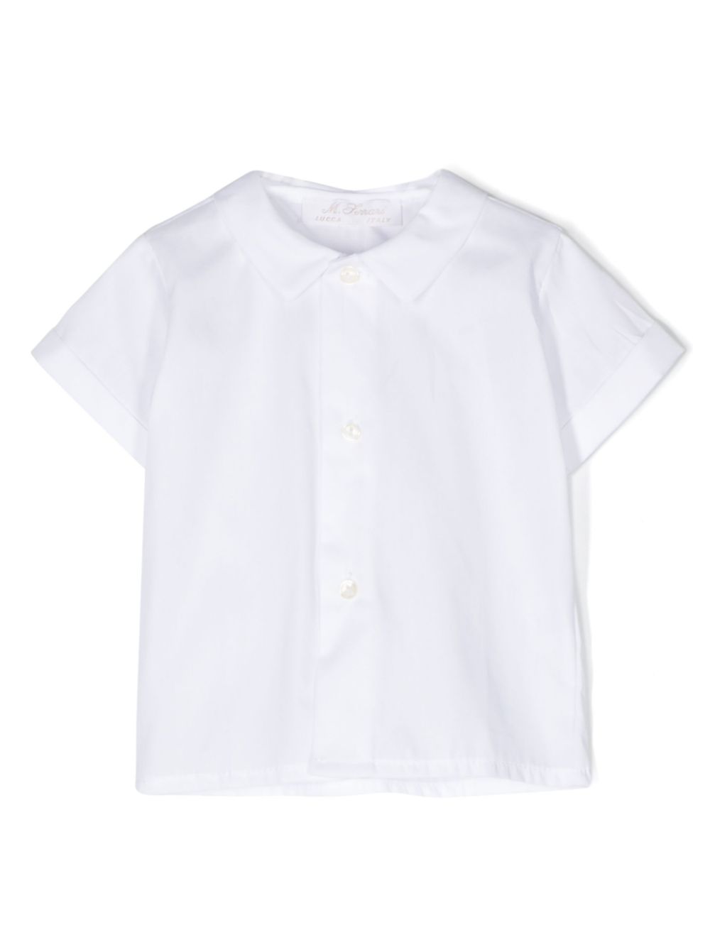 Short-sleeve cotton shirt - White
